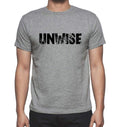 UNWISE, Grey, Men's Short Sleeve Round Neck T-shirt 00018