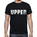 upper , white letters, Men's Short Sleeve Round Neck T-shirt 00007