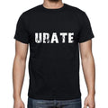 urate Men's Short Sleeve Round Neck T-shirt , 5 letters Black , word 00006