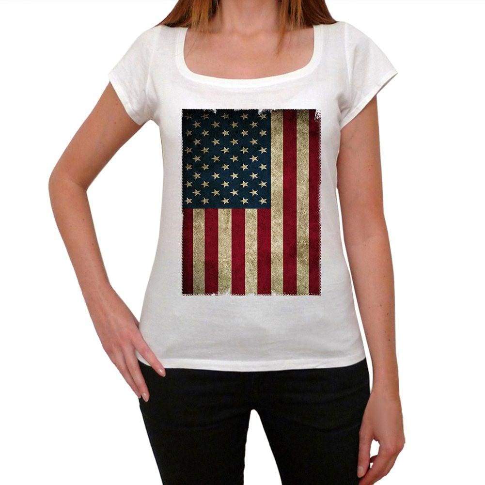 Usa 1 Womens Short Sleeve Round Neck T-Shirt 00111