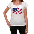 USA 2 Damen Kurzarm-Rundhals-T-Shirt 00111