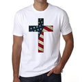 USA cross Men's Short Sleeve Round Neck T-shirt