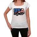USA Custom Rods Women's Short Sleeve Round Neck T-shirt 00111