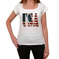 USA Women's Short Sleeve Round Neck T-shirt 00111