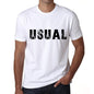 Usual Mens T Shirt White Birthday Gift 00552 - White / Xs - Casual