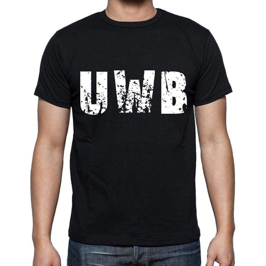 Uwb Men T Shirts Short Sleeve T Shirts Men Tee Shirts For Men Cotton Black 3 Letters - Casual