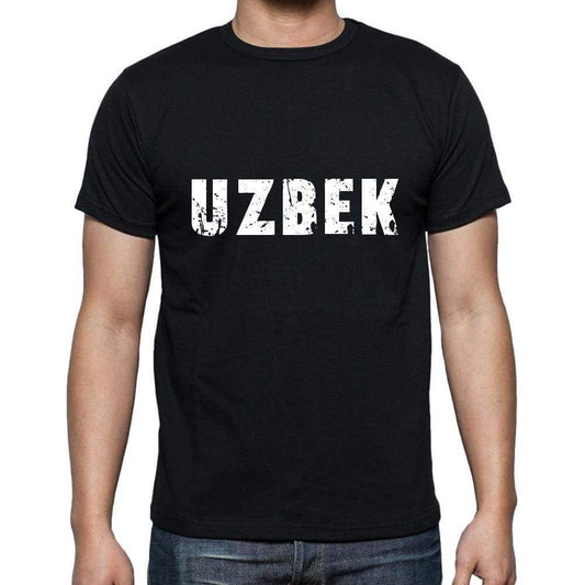 uzbek Men's Short Sleeve Round Neck T-shirt , 5 letters Black , word 00006 - Ultrabasic
