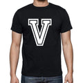 V Men's Short Sleeve Round Neck T-shirt 00177