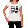 vacation, World Goes Arround, Women's Short Sleeve Round White T-shirt 00083