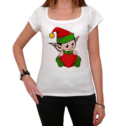 Valentine Elf Tshirt White Womens T-Shirt 00157