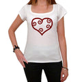 Valentine Red Maori Heart, Tshirt, White Women's T-shirt 00157