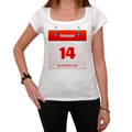 Valentine's Day Calendar, Tshirt, White Women's T-shirt 00157