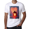 Valentine's Day lantern and hearts Men's tee, White, 100% Cotton 00156