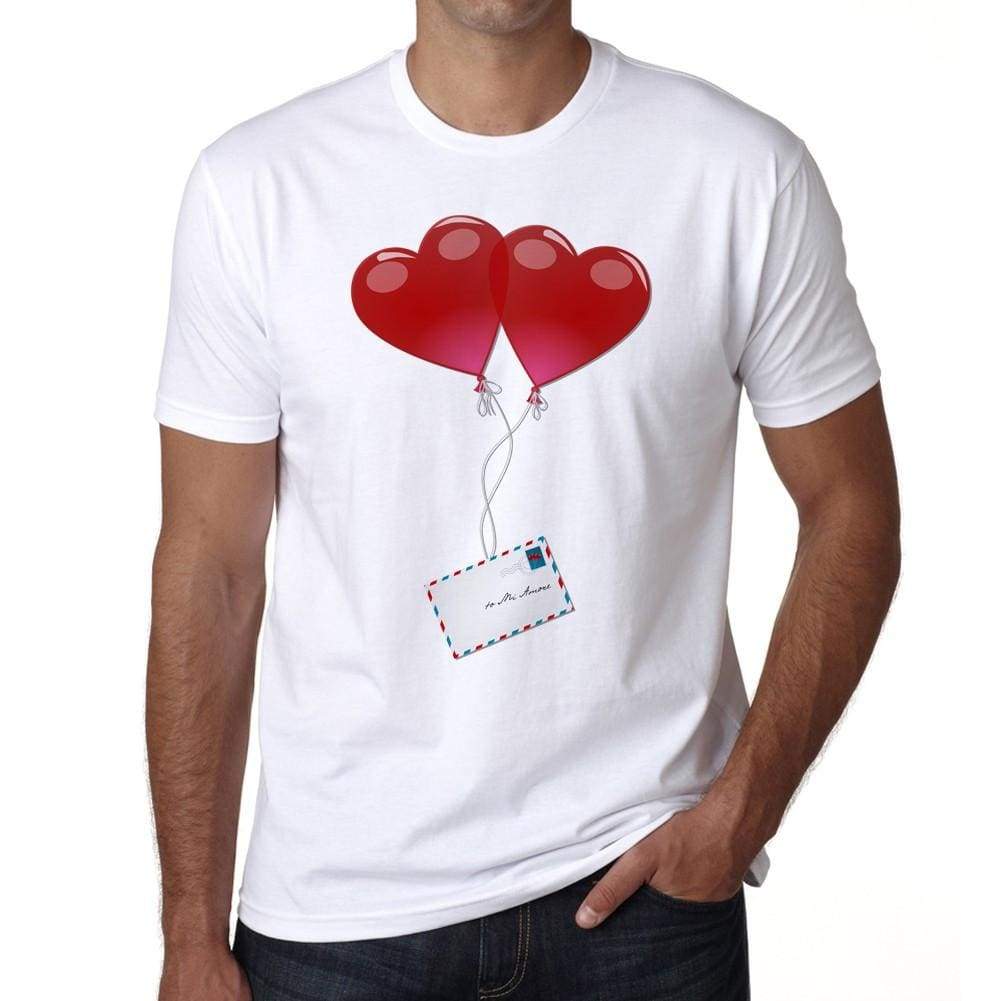 Valentines Day - Love Is In The Air Mens Tee White 100% Cotton 00156