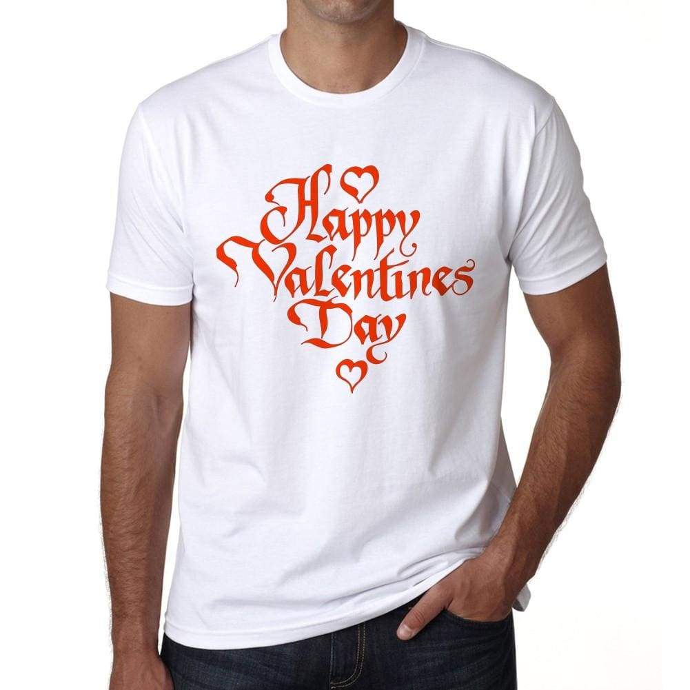 Valentines Day Mens Tee White 100% Cotton 00156