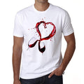 Valentine's Day Vine Heart Men's tee, White, 100% Cotton 00156
