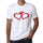 Valentines Interlaced Hearts Mens Tee White 100% Cotton 00156