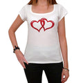 Valentine's interlaced hearts, Tshirt, White Women's T-shirt 00157