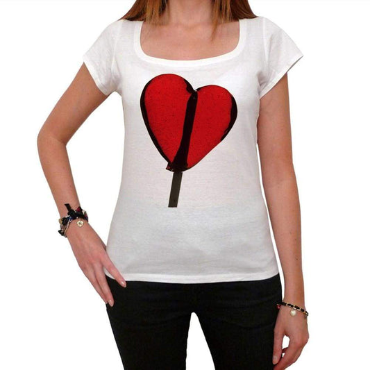 Valentines Lollipop Tshirt White Womens T-Shirt 00157