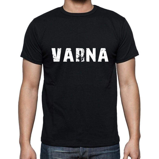 varna Men's Short Sleeve Round Neck T-shirt , 5 letters Black , word 00006 - Ultrabasic
