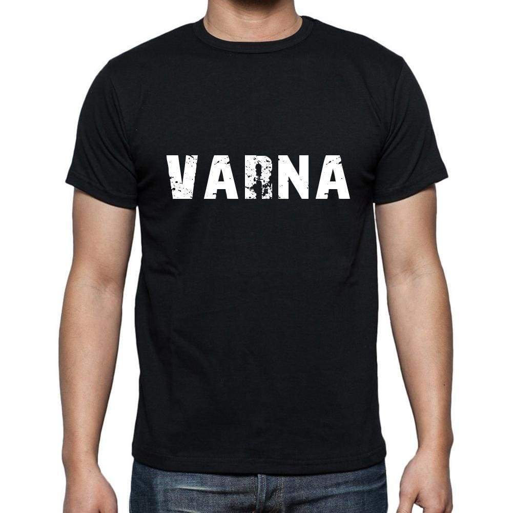 varna Men's Short Sleeve Round Neck T-shirt , 5 letters Black , word 00006 - Ultrabasic