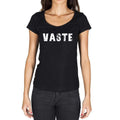 vaste, French Dictionary, Women's Short Sleeve Round Neck T-shirt 00010