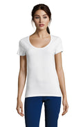 Simple Order Custom Women's Scoop Neck T-shirt Your multicolor design on the t-shirt color of your choice (12 colors)
