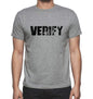 Verify Grey Mens Short Sleeve Round Neck T-Shirt 00018 - Grey / S - Casual