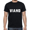 viand Men's Short Sleeve Round Neck T-shirt , 5 letters Black , word 00006