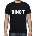 vingt, French Dictionary, Men's Short Sleeve Round Neck T-shirt 00009
