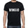 Vinho Mens Short Sleeve Round Neck T-Shirt 5 Letters Black Word 00006 - Casual
