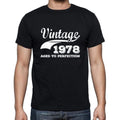 Vintage 1978 aged to perfection, Black Men's Short Sleeve Round Neck T-shirt 00100