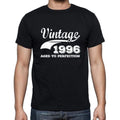 Vintage 1996 aged to perfection, Black Men's Short Sleeve Round Neck T-shirt 00100