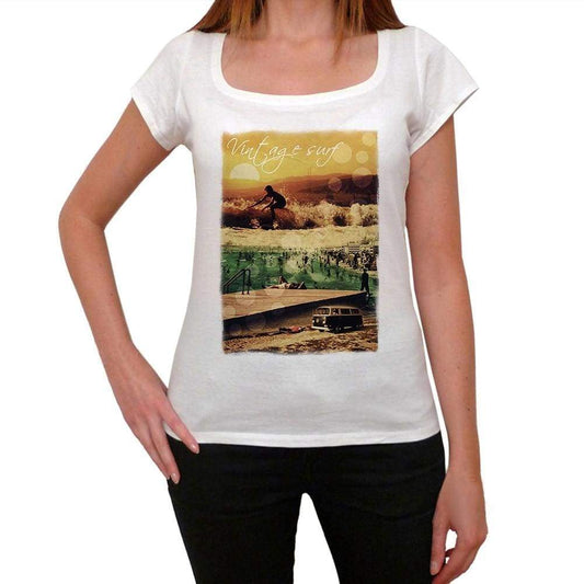 Vintage Surf Beach Womens T-Shirt