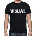visual , white letters, Men's Short Sleeve Round Neck T-shirt 00007