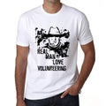 Volunteering, Real Men Love Volunteering Men's T shirt White Birthday Gift 00539