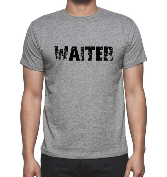 Waiter Grey Mens Short Sleeve Round Neck T-Shirt 00018 - Grey / S - Casual