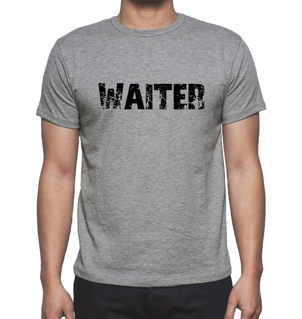 Waiter Grey Mens Short Sleeve Round Neck T-Shirt 00018 - Grey / S - Casual