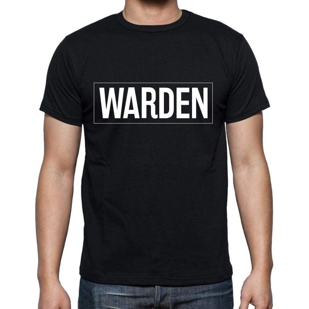Warden T Shirt Mens T-Shirt Occupation S Size Black Cotton - T-Shirt