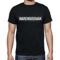 Warehouseman t shirt, mens t-shirt, occupation, S Size, Black, Cotton