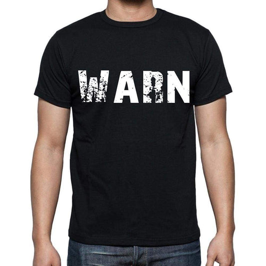 Warn White Letters Mens Short Sleeve Round Neck T-Shirt 00007