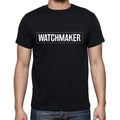 Watchmaker t shirt, mens t-shirt, occupation, S Size, Black, Cotton