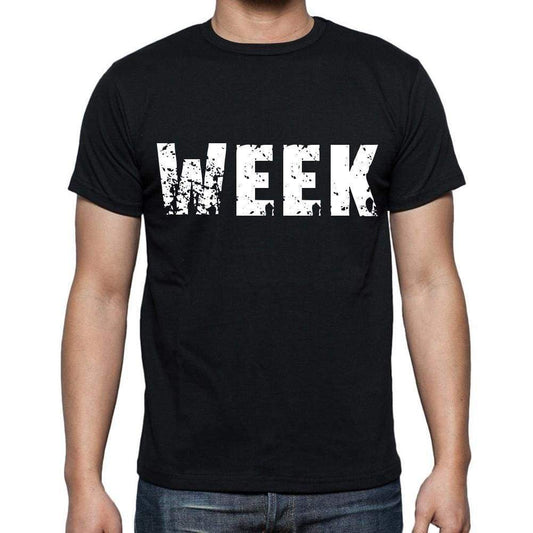 Week White Letters Mens Short Sleeve Round Neck T-Shirt 00007