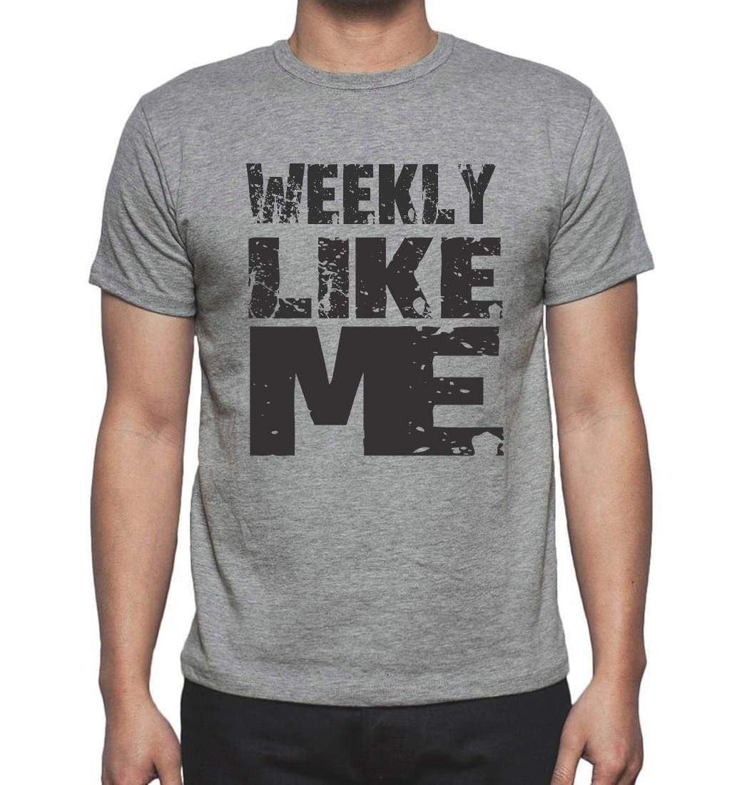Weekly Like Me Grey Mens Short Sleeve Round Neck T-Shirt - Grey / S - Casual