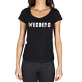 wegberg, German Cities Black, Women's Short Sleeve Round Neck T-shirt 00002