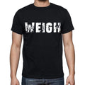 weigh , white letters, Men's Short Sleeve Round Neck T-shirt 00007