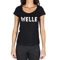 welle, German Cities Black, Women's Short Sleeve Round Neck T-shirt 00002