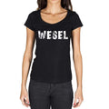 wesel, German Cities Black, Women's Short Sleeve Round Neck T-shirt 00002