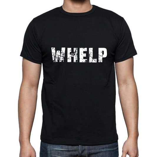 Whelp Mens Short Sleeve Round Neck T-Shirt 5 Letters Black Word 00006 - Casual