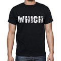 which , white letters, Men's Short Sleeve Round Neck T-shirt 00007